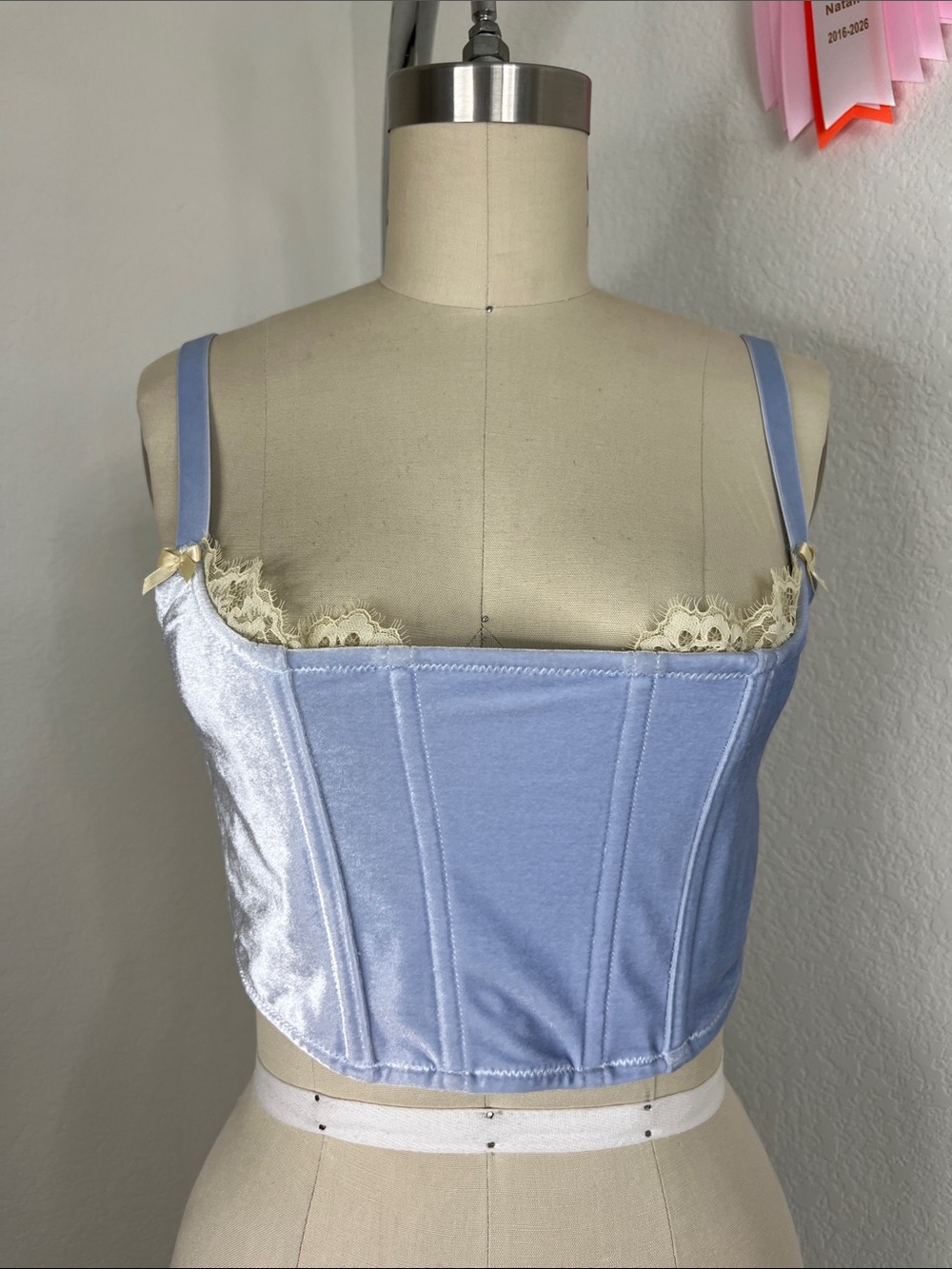 SKIMS Velvet Lace Corset Boning Bustier Peek A Boo Bust Adjustable Cropped